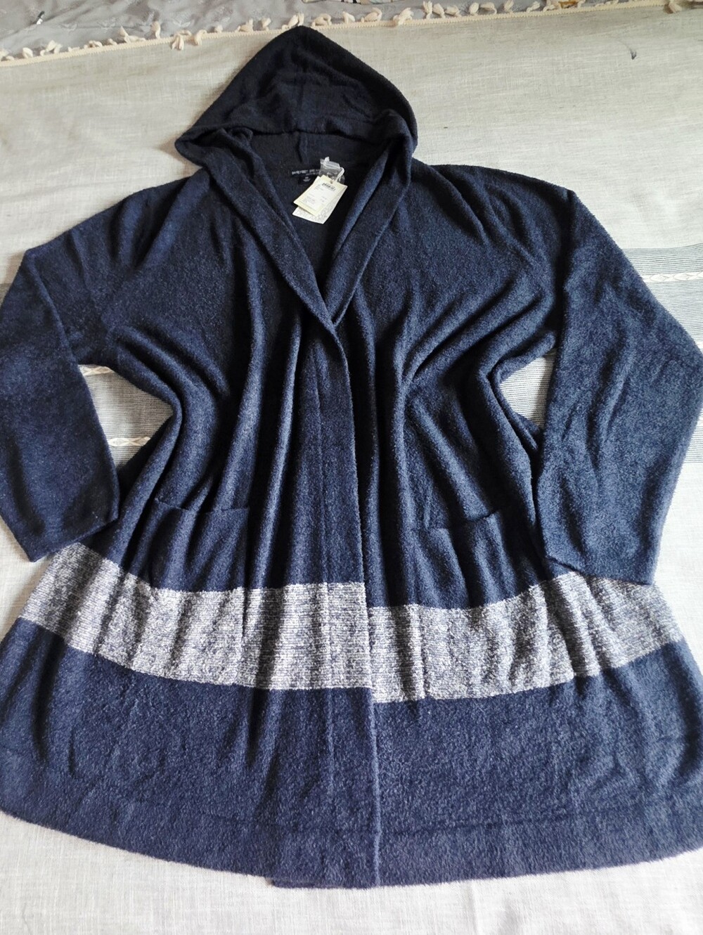 Barefoot Dreams CozyChic Navy Hoodie Sweater